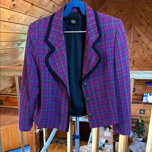 ⭐️Toby Vintage Women's Pink Plaid Jacket